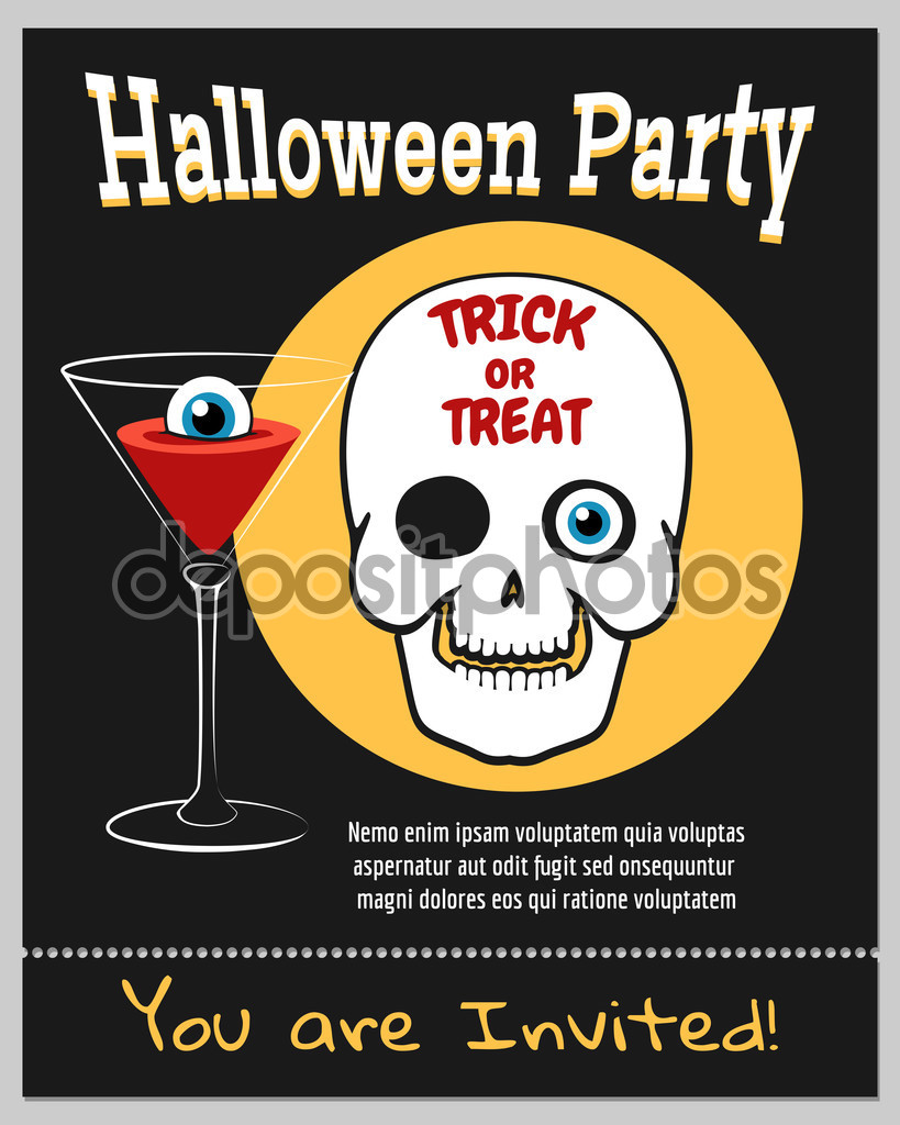 Halloween Zombie Party Invitation â Stock Vector Â© Vectortatu
